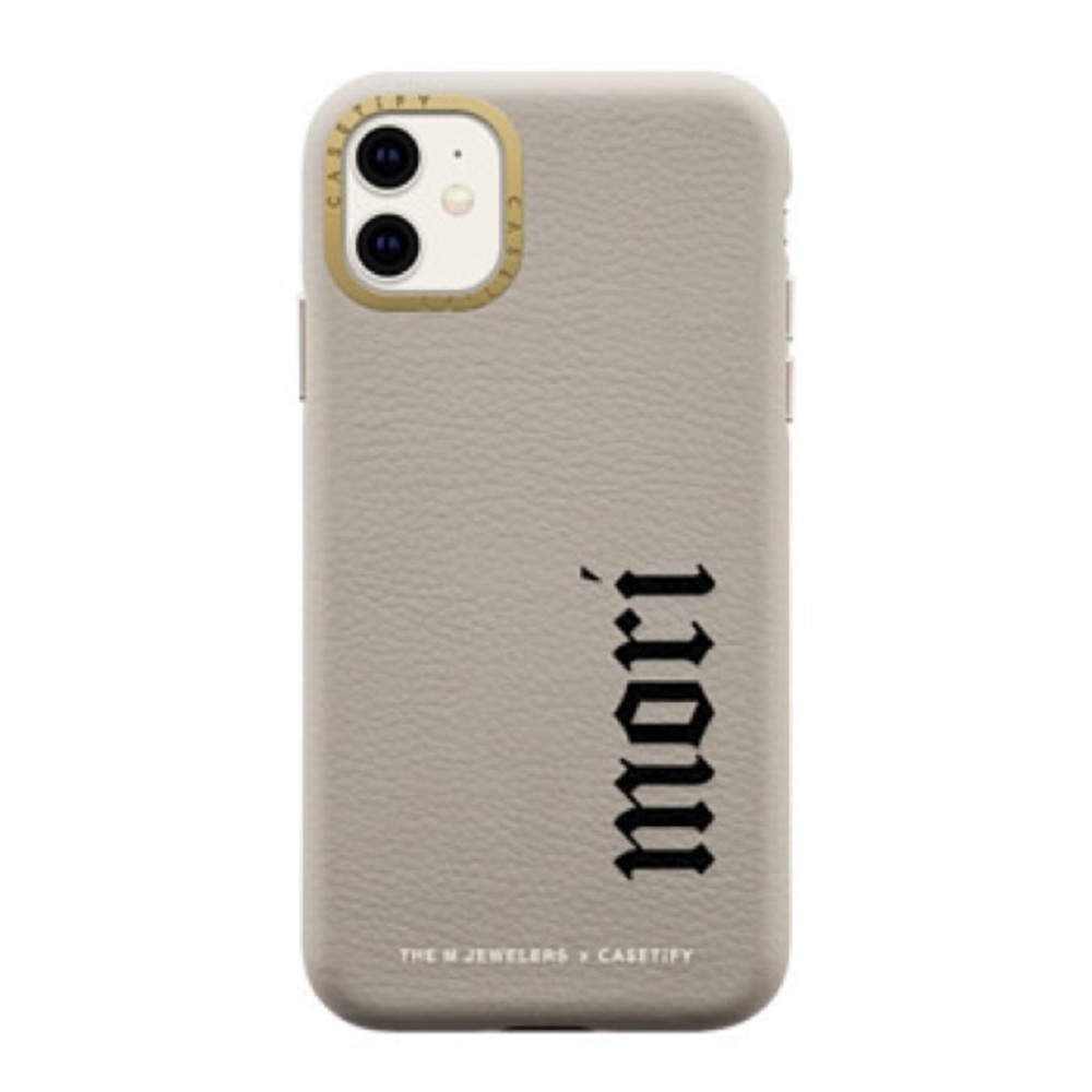 ♡ The M Jewelers x Casetify Stone Gray iPhone 11 Leather Mori Case ♡